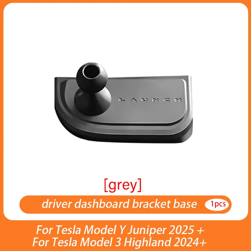 Magnetic Phone Mount for Tesla Y/3 2024-25, ABS, Rotatable Grey base – Car Accessories | MotorWorld Marketplace