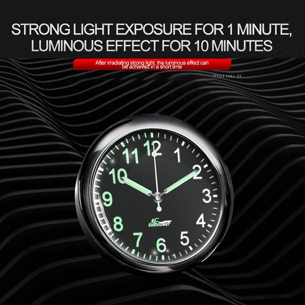 Luminous Quartz Stick-On Car Clock – Pro Auto Accessory