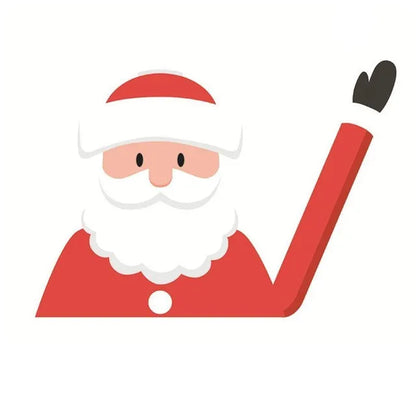 Christmas Car Window Sticker – Santa Elk Glass Decor, Durable