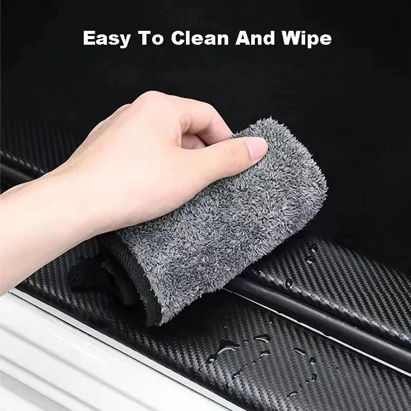 4pcs Carbon Fiber Door Sill Protectors for Nissan Qashqai