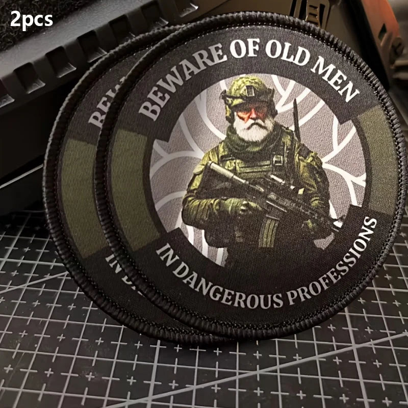 2PCS Beware of Old Men Tactical Patch Set for Cars, Bags – Car Accessories | MotorWorld Marketplace