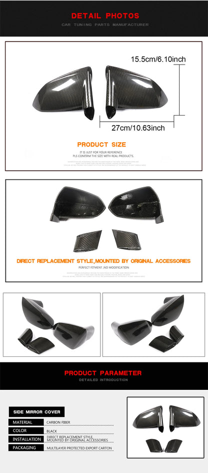 Dry Carbon Mirror Cover Trim for Gallardo LP550/560/570