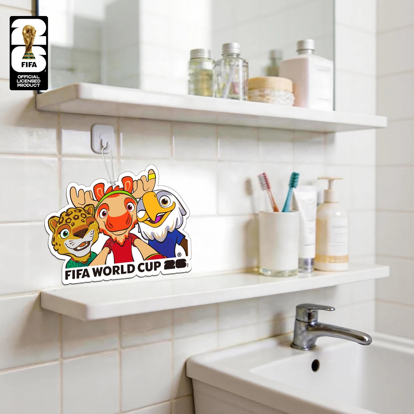 FIFA World Cup 2026 Official 3 Pack Car Air Freshener with Trophy Mascot & Host City Design, Long Lasting Scent for Car & Home – Car Accessories | MotorWorld Marketplace
