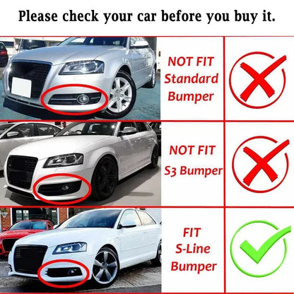 Audi A3 8P S-Line 09-12 Fog Light Grille Bezel Chrome Pair – Car Accessories | MotorWorld Marketplace
