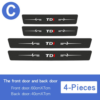 VW TDI TSI Golf/Polo Carbon Fiber Doorsill Protector Film