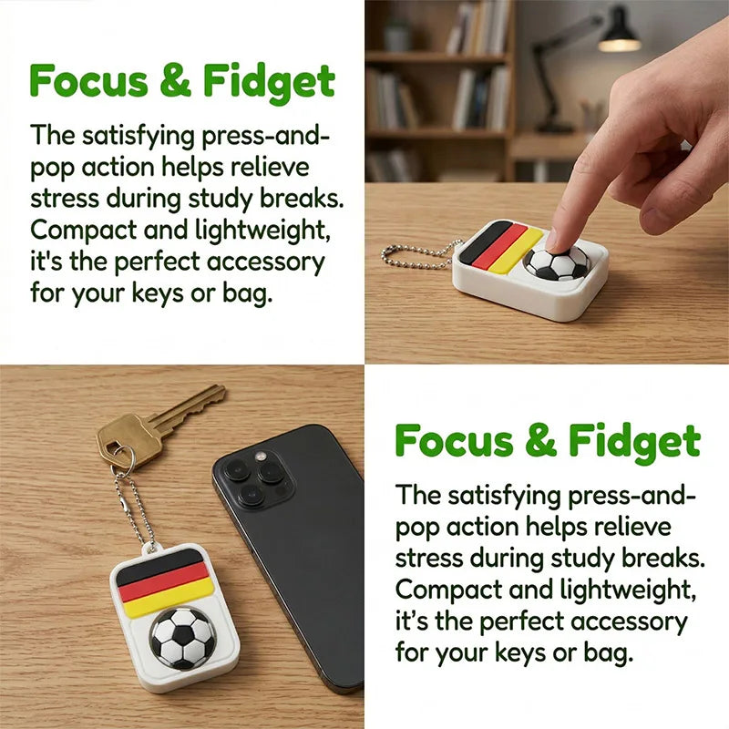 2026 Soccer Clicker Flag Keychain Fidget Stress Reliever for Football Fans World Cup Souvenir Pendant Collectible Gear – Car Accessories | MotorWorld Marketplace
