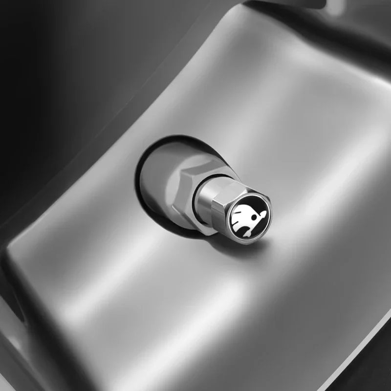 4PC Metal Valve Caps for Skoda