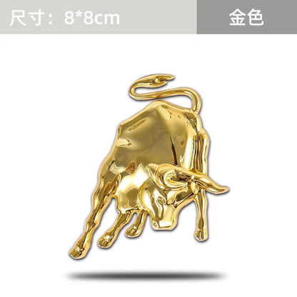 Universal Metal 3D Bull Emblem Badge