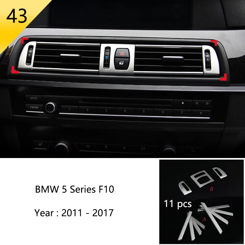 BMW F10 F18 Interior Button Panel Trim Stainless Steel Cover 43 Type – Car Accessories | MotorWorld Marketplace