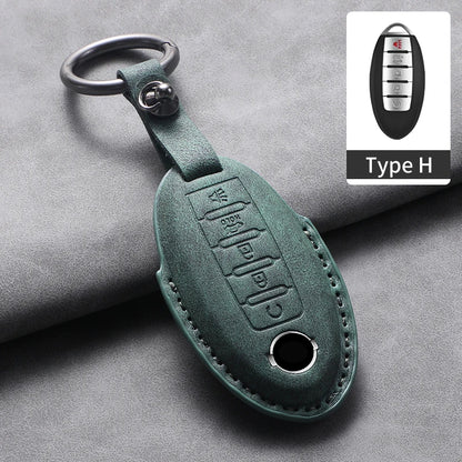 Nissan 5-Button Leather Key Case Cover X-Trail/Rogue/Altima