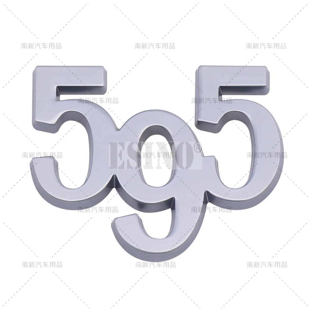 3D Zinc Alloy Badge Emblem for Alfa Romeo Abarth 595 695 Matte Silver 595 – Car Accessories | MotorWorld Marketplace