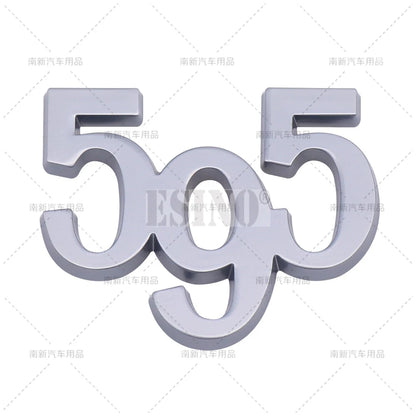3D Zinc Alloy Badge Emblem for Alfa Romeo Abarth 595 695 Matte Silver 595 – Car Accessories | MotorWorld Marketplace