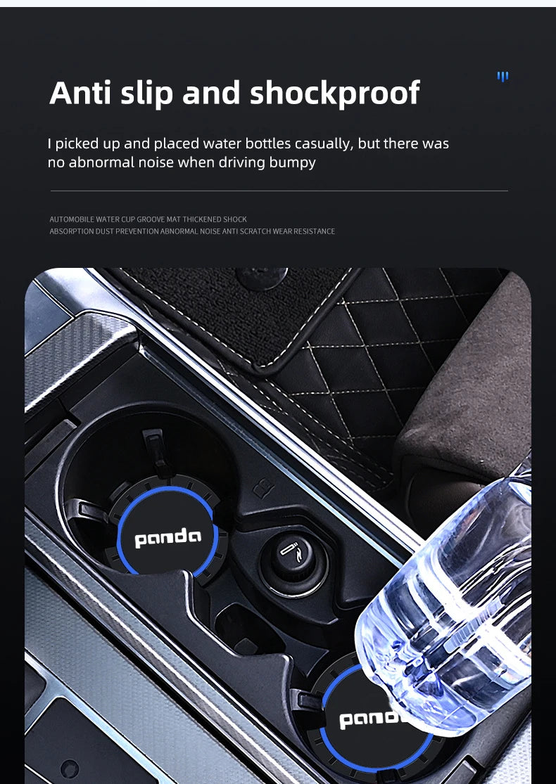 Fiat Panda 2008-2011 Cup Holder Silicone Anti-Slip Coasters