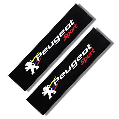 2PCS Seat Belt Shoulder Pads for Peugeot
