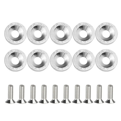 10Pcs M6 JDM Aluminum Washers Hex Screws Car/Scooter Mods Silver – Car Accessories | MotorWorld Marketplace