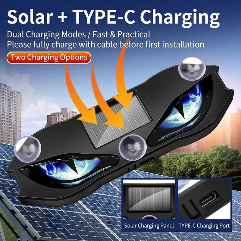 Solar Car Neon Devil Eye Lights, USB Rechargeable, Pro-Grade – Car Accessories | MotorWorld Marketplace