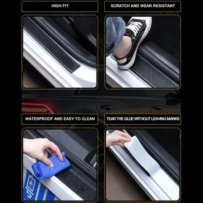 Protection de seuil de porte en fibre de carbone pour Ford F150 2023