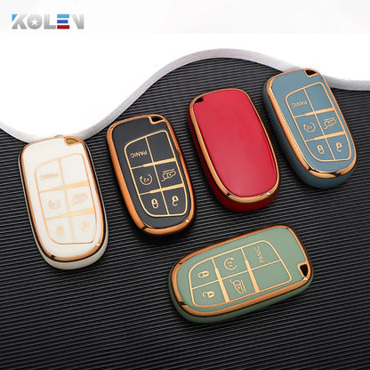 Premium TPU Key Fob Cover for Jeep, Dodge, Fiat, Ram, Durango