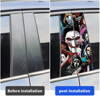 Horror Ghost B Pillar Car Stickers | Waterproof, UV-Proof – Car Accessories | MotorWorld Marketplace