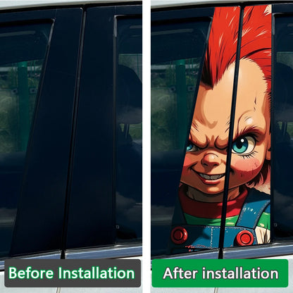 **Halloween Car B Pillar Sticker – Horror Protective Film 1/2pcs** – Car Accessories | MotorWorld Marketplace