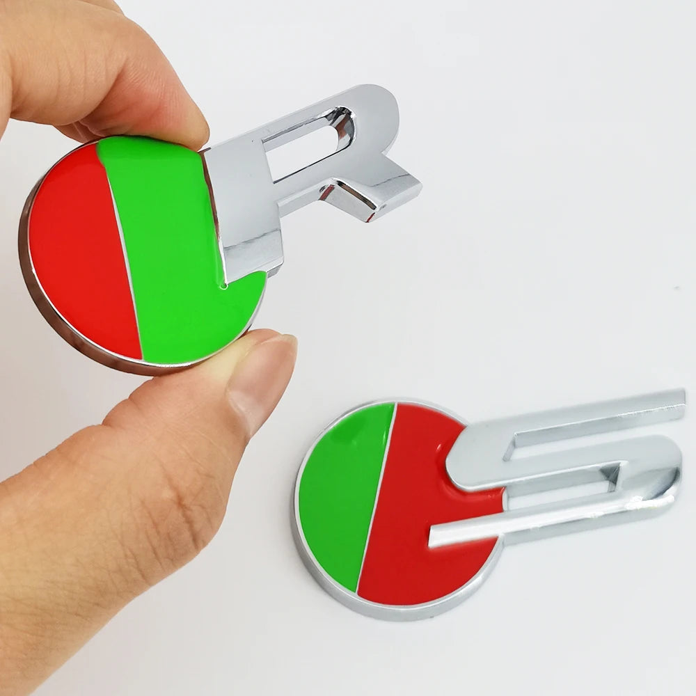 3D Metal R S Logo Badge Emblem for Jaguar