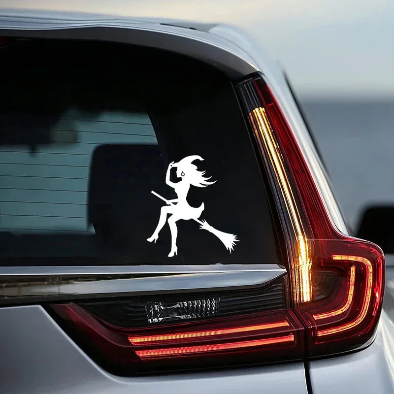 Witch Broom Halloween Vinyl Decal for Car & More – Car Accessories | MotorWorld Marketplace