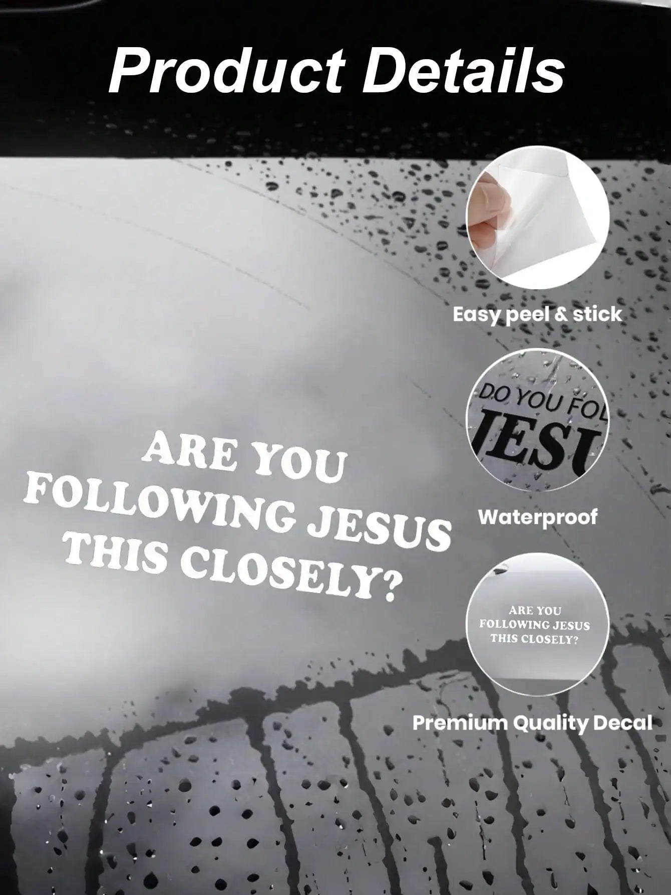 Are You Following Jesus This Closely? Vinyl Car Decal – Car Accessories | MotorWorld Marketplace
