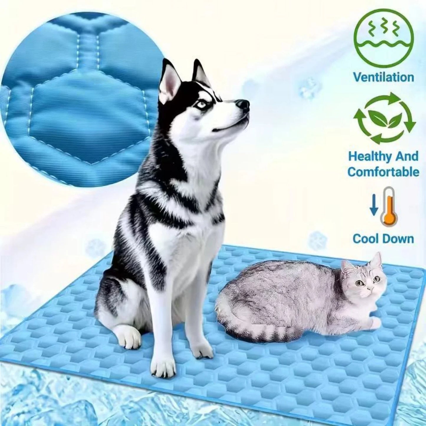Premium Ice Silk Pet Cooling Mat – Washable & Durable Pad – Car Accessories | MotorWorld Marketplace