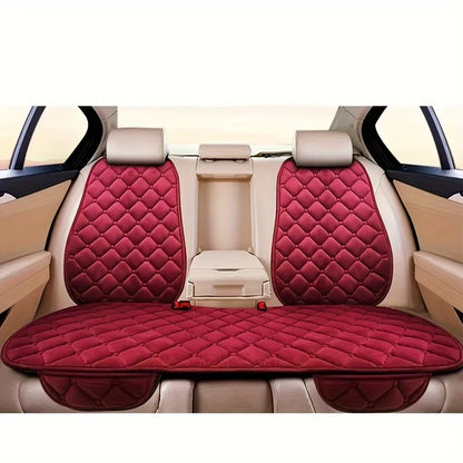 Plush Winter Car Seat Cushion Set – Ultra Soft, Antifreeze, 3pcs wine red – Car Accessories | MotorWorld Marketplace