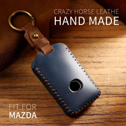 Premium Leather Mazda Key Case, Fits 3/4 Button, Durable