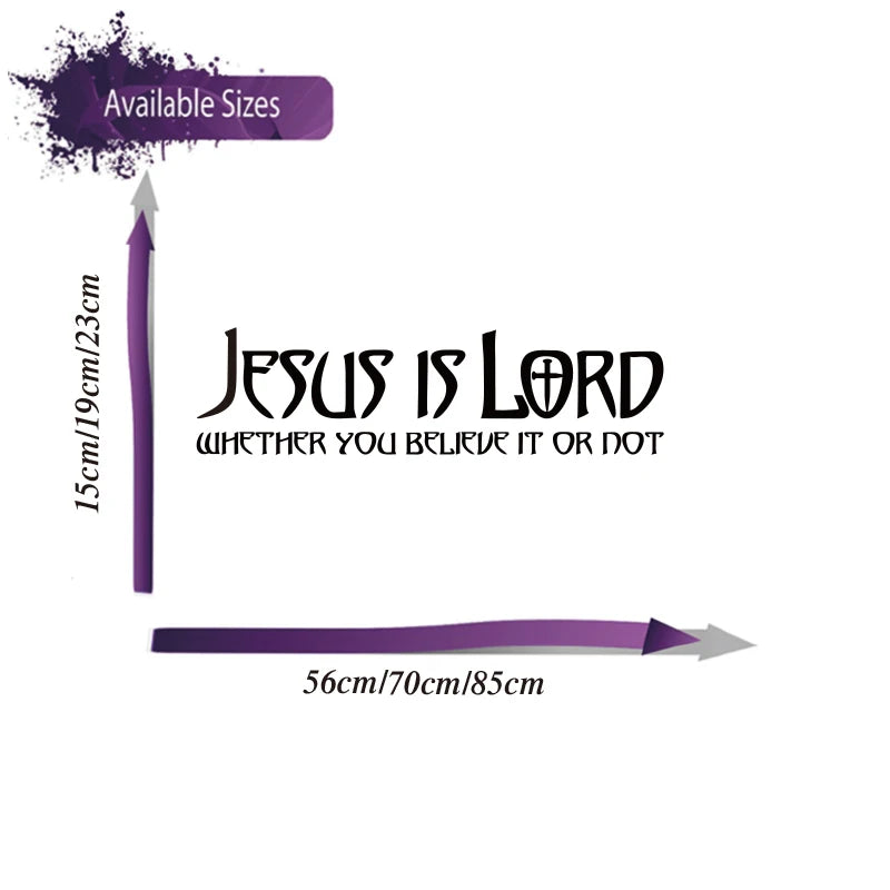 Jesus Is Lord Car Decal – Premium Christian Auto Sticker