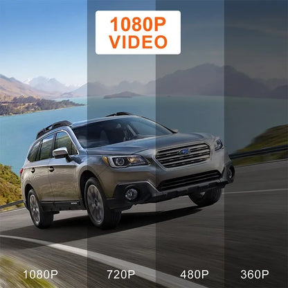 Caméra embarquée DVR à double objectif - Rétroviseur tactile 1080p avec vision nocturne