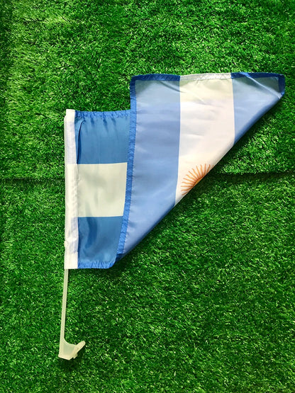 Argentina Car Flag 30x45cm with Durable Plastic Flagpole