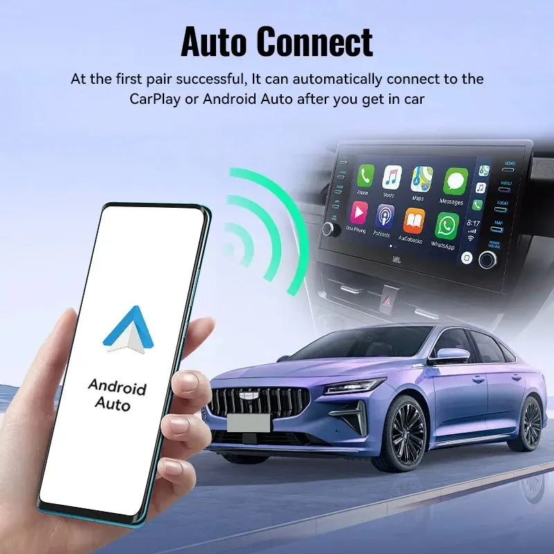 Wireless CarPlay & Android Auto Adapter – Plug & Play Mini Box for Nissan