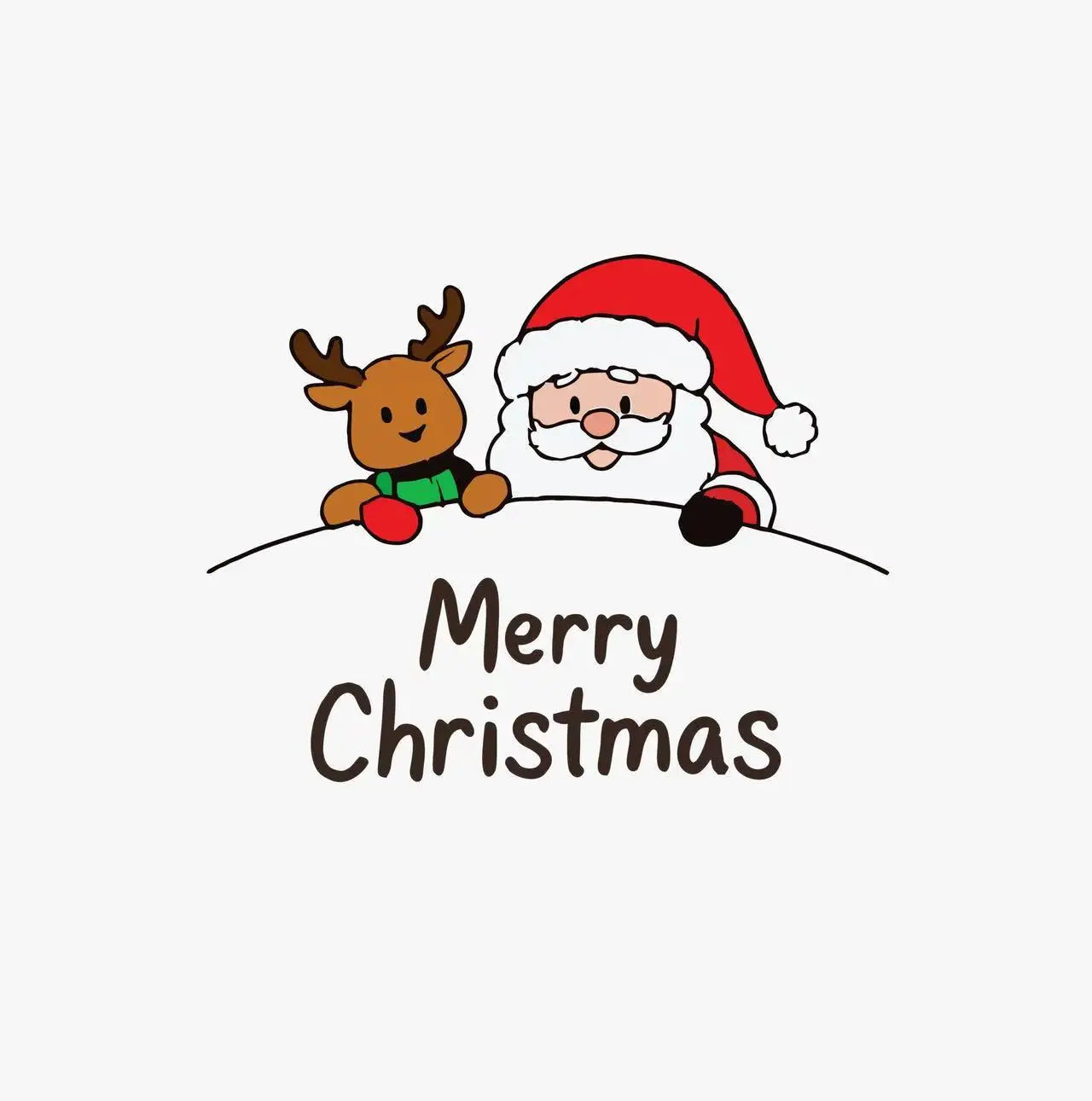 Christmas Santa & Reindeer Stickers for Mirrors & Devices