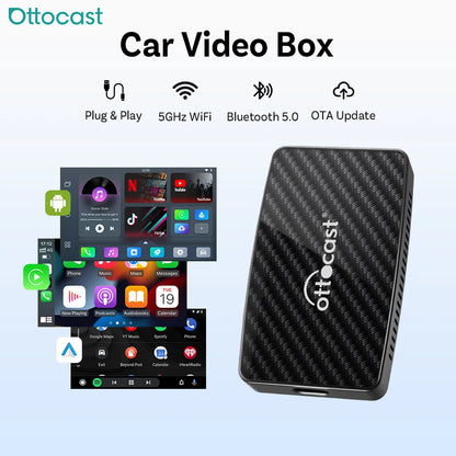 OTTOCAST Play2Video Pro AI Box: Wireless CarPlay & Video – Car Accessories | MotorWorld Marketplace