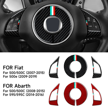 Carbon Fiber Steering Wheel Trim for Fiat 500/595 2007-2019 – Car Accessories | MotorWorld Marketplace