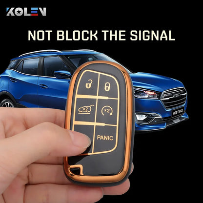 Premium TPU Key Fob Cover for Jeep, Dodge, Fiat, Ram, Durango