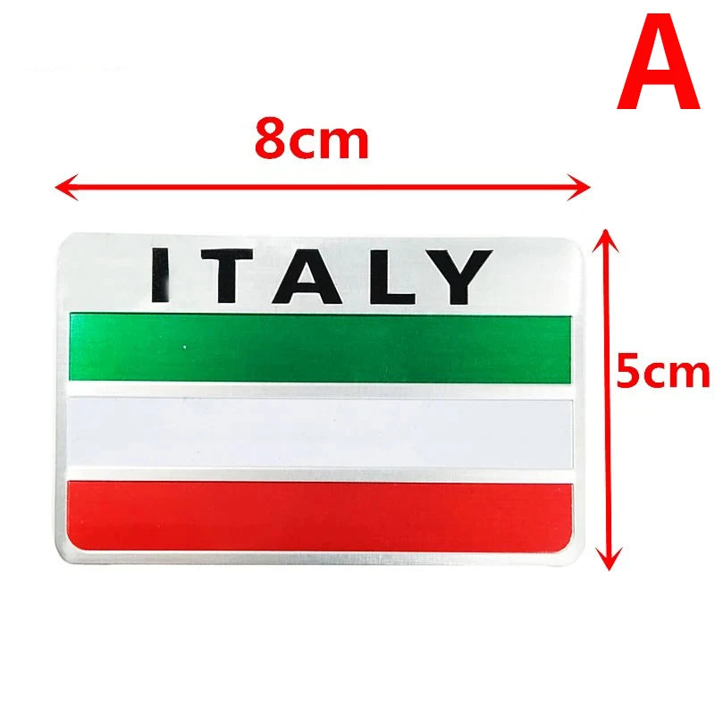 3D Aluminum Italy Flag Emblem Badge for Alfa Fiat Ferrari A – Car Accessories | MotorWorld Marketplace