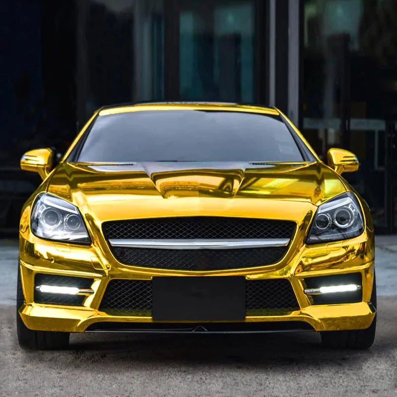 Gloss Chrome Gold Vinyl Wrap – Self-Adhesive, Bubble Free – Car Accessories | MotorWorld Marketplace