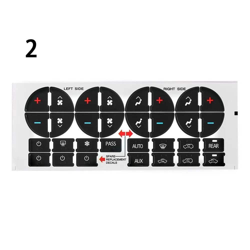 GMC Radio & A/C Button Repair Stickers - Pro Fit