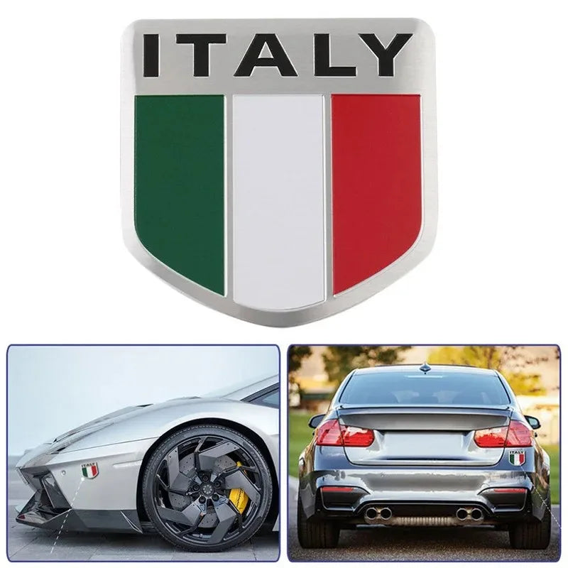 3D Aluminum Italy Flag Emblem Badge for Alfa Fiat Ferrari – Car Accessories | MotorWorld Marketplace