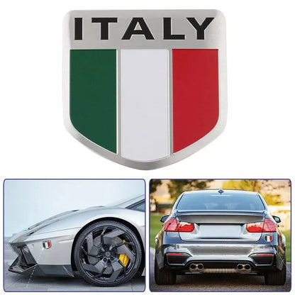 3D Aluminum Italy Flag Emblem Badge for Alfa Fiat Ferrari – Car Accessories | MotorWorld Marketplace