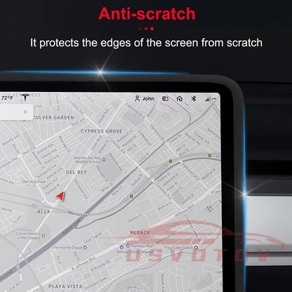 Cadre d'écran et protection de rétroviseur en silicone pour Tesla Model 3/Y