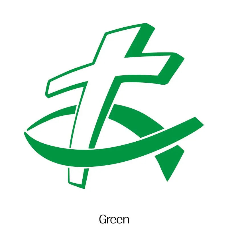 Christian Fish Cross Car Sticker – Waterproof Auto Decal