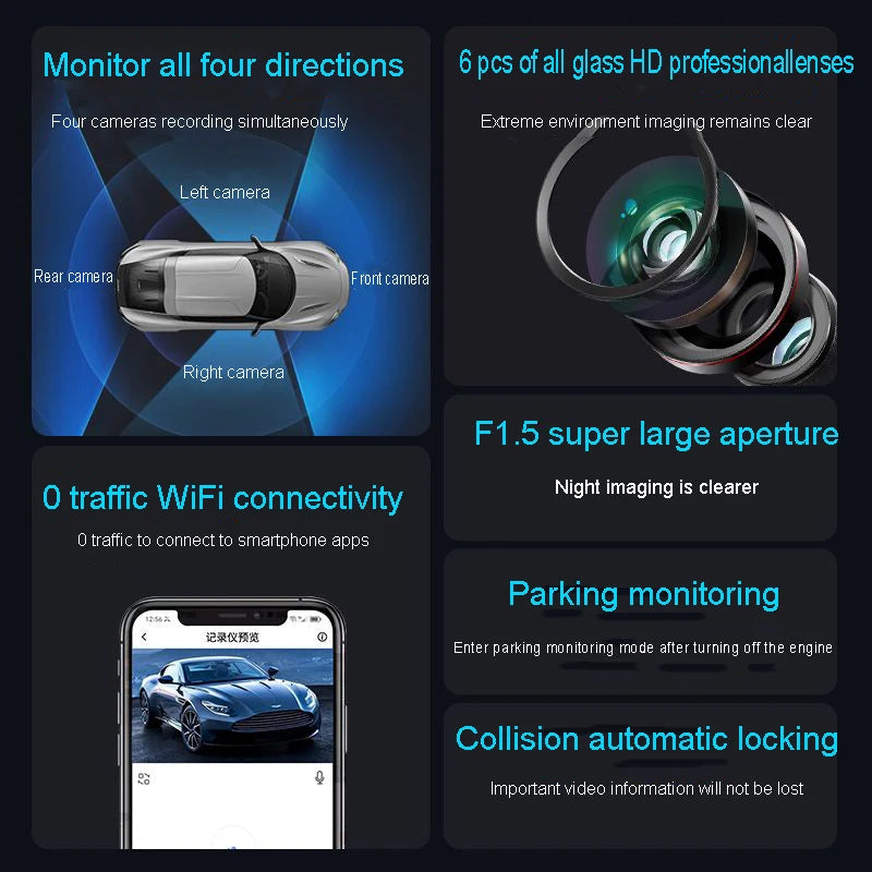 4CH 4K Hidden Dash Cam, APP, Night Vision, 24/7 Parking, G-Sensor – Car Accessories | MotorWorld Marketplace