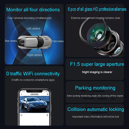 4CH 4K Hidden Dash Cam, APP, Night Vision, 24/7 Parking, G-Sensor – Car Accessories | MotorWorld Marketplace