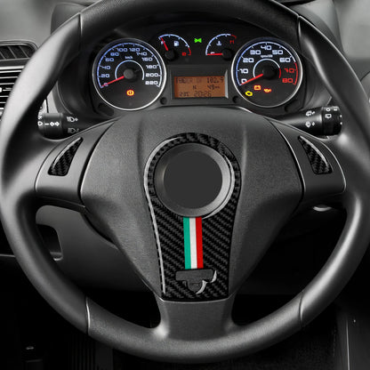 (NOT SOLD TO USA) Carbon Fiber Steering Panel Trim for Fiat Grande Punto 199 – Car Accessories | MotorWorld Marketplace