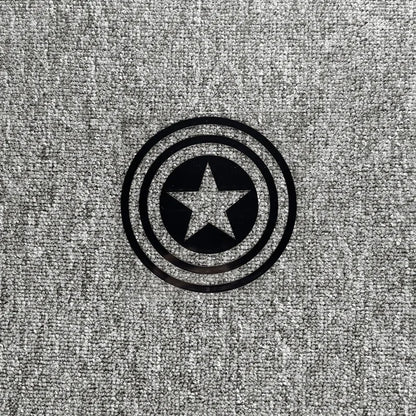 Reflective American Captain Shield Sticker – Auto & Moto Decor Black B – Car Accessories | MotorWorld Marketplace