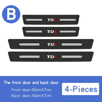 VW TDI TSI Golf/Polo Carbon Fiber Doorsill Protector Film